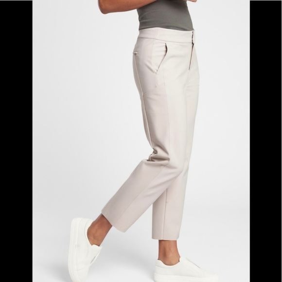 NWT Athleta beige Stellar Straight Crop Pants size 26 - Picture 4 of 11